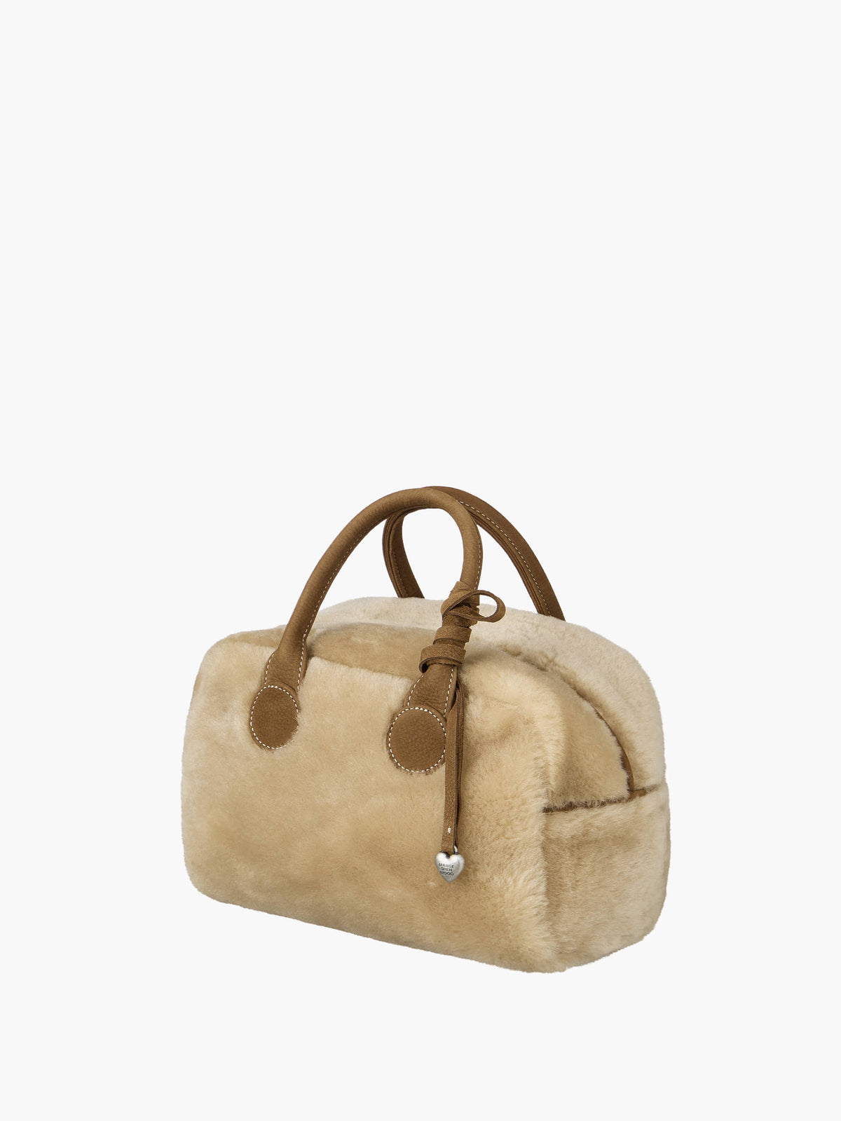 Margesherwood Soft Bowling beige shearling+chestnut nubuck
