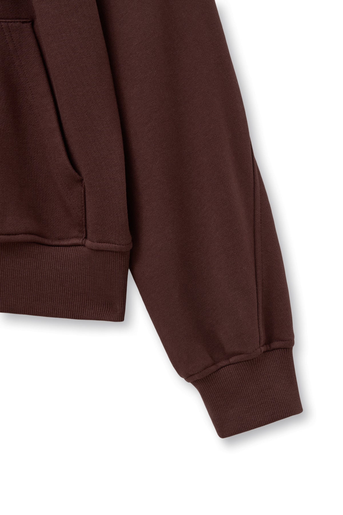 [matinkim] DRAWSTRING POINT ZIP UP HOODY IN BURGUNDY