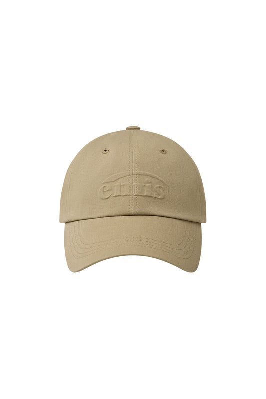 EMBOSSING LOGO BALL CAP-BEIGE