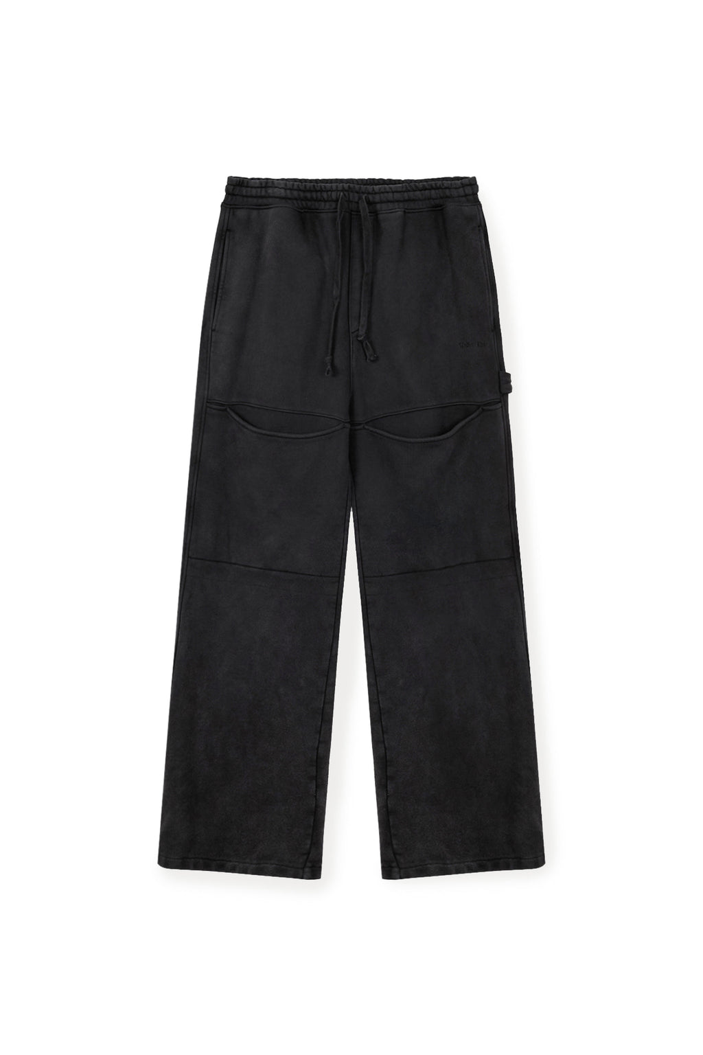 Matinkim Cut Out Washed Sweatpants For Men IN Charcoal