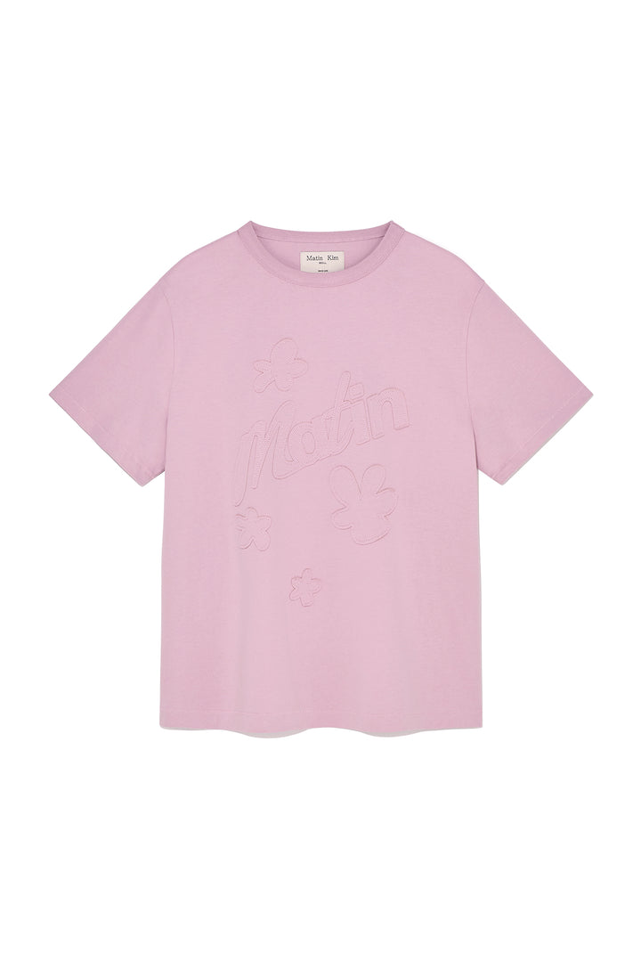 Matinkim Flower Applique Logo Top IN Light Pink