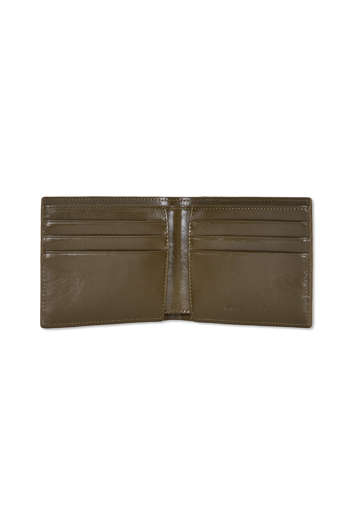 Matinkim Steel Logo Business Wallet IN Khaki