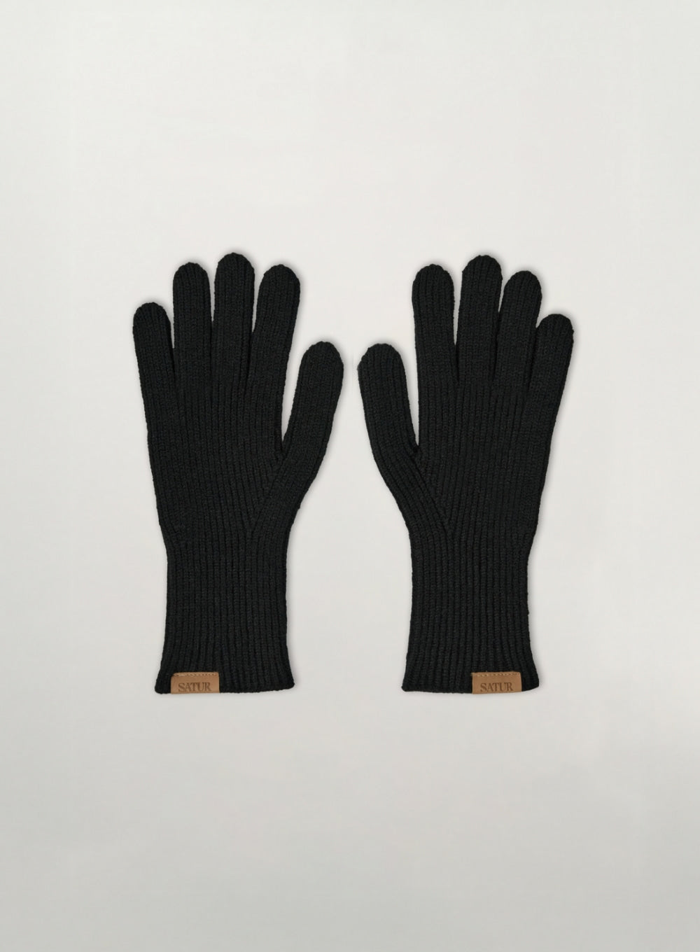 [satur] Classic Knit Gloves - Black