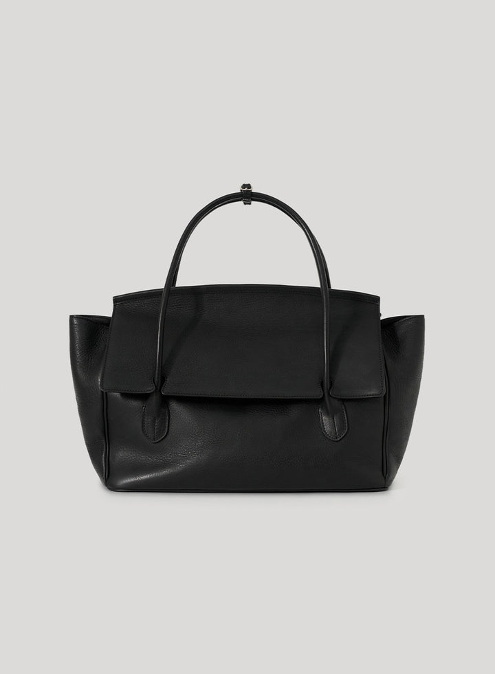 Kindersalmon Tessa Leather Tote Bag Black (From Italy)