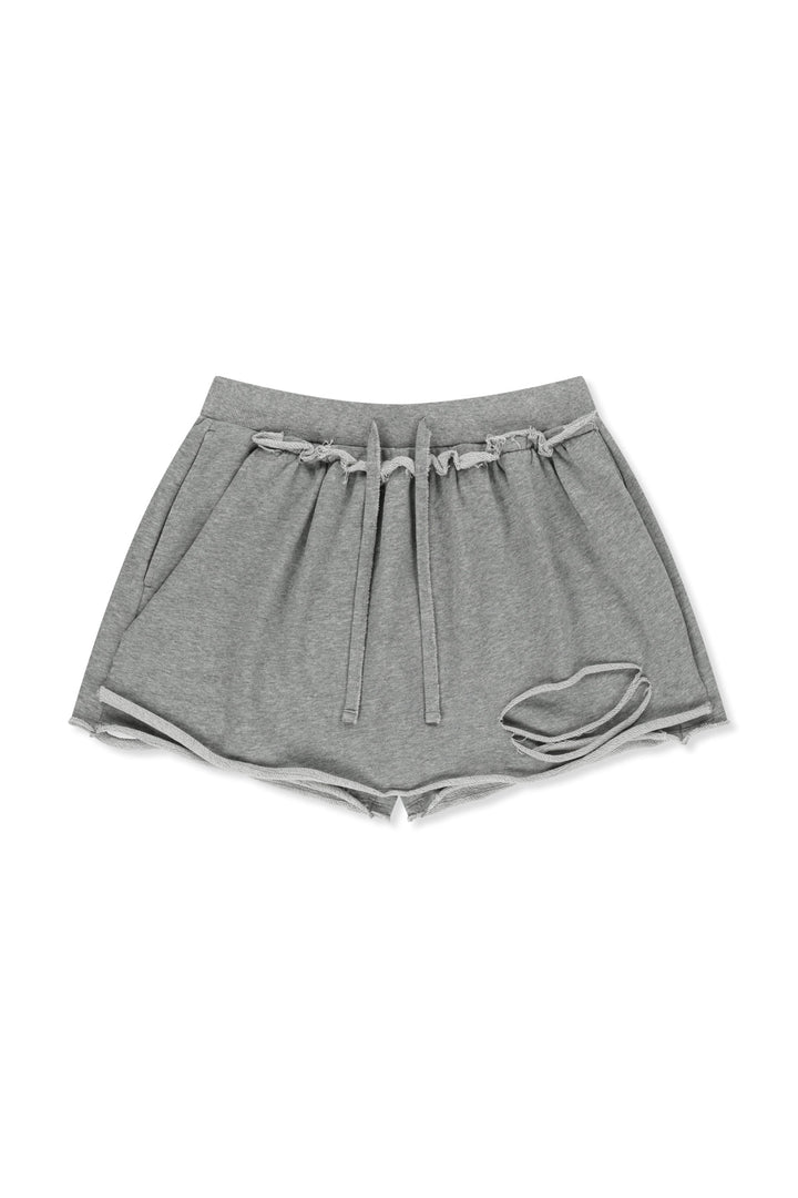 Matinkim Distressed Terry Skort Shorts IN Grey
