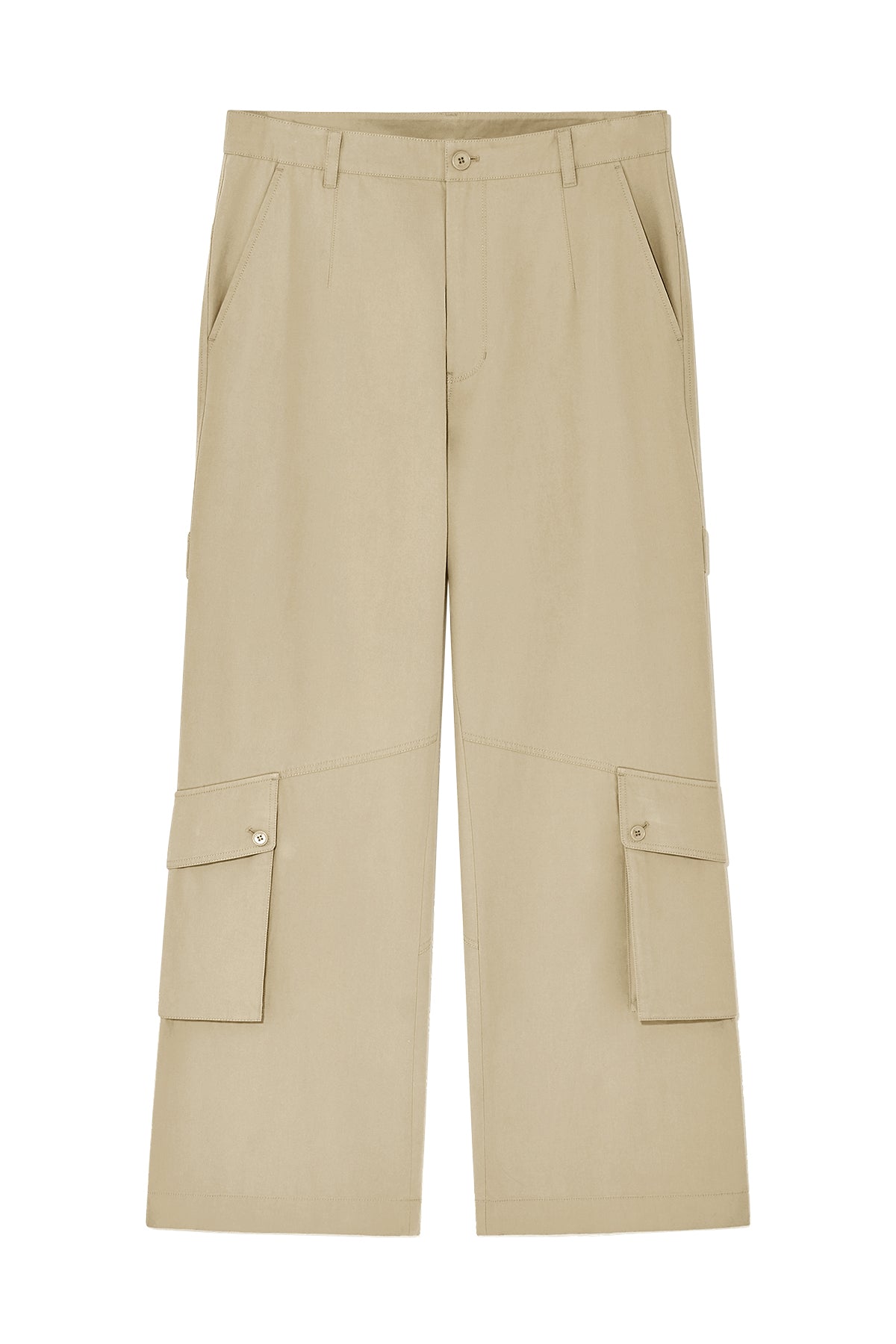 Matinkim Out Pocket Cotton Cargo Pants For Men IN Dark Beige