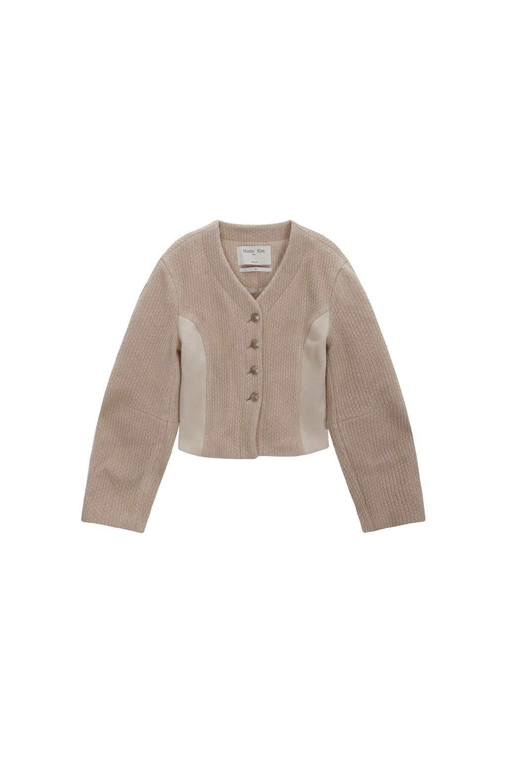 Matinkim Soft Volume Cardigan Jacket IN Beige