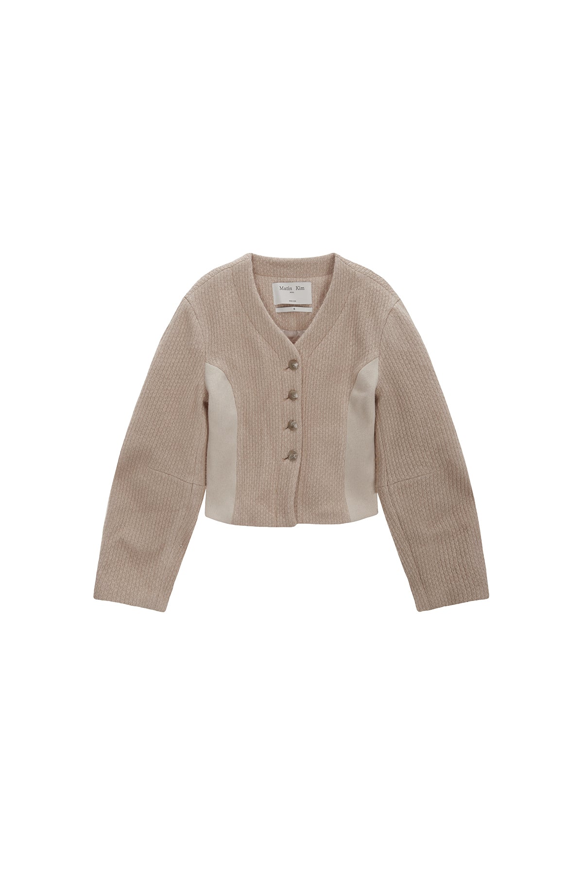 Matinkim Soft Volume Cardigan Jacket IN Beige
