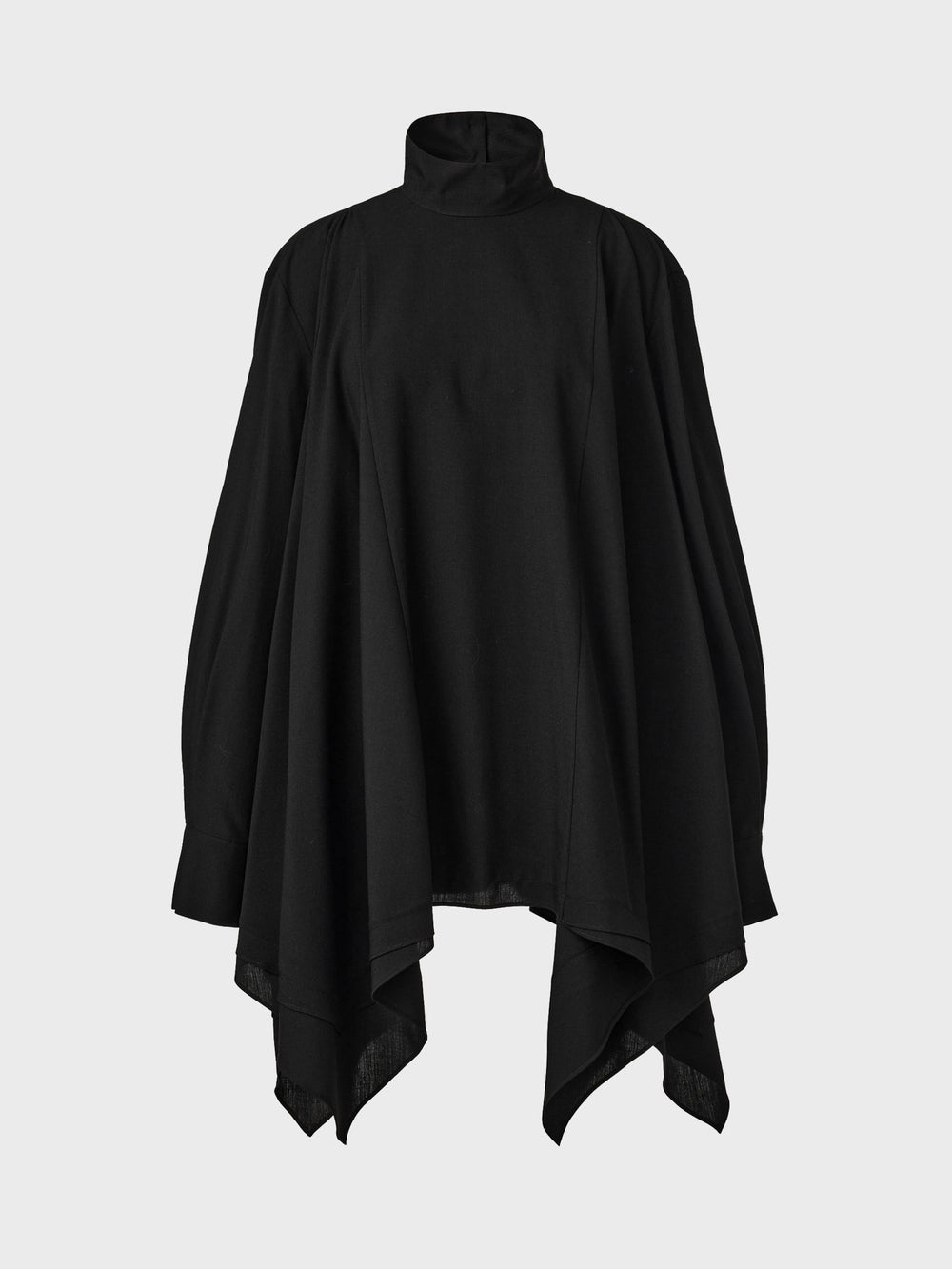 EENK High-Neck Flow Blouse - Black