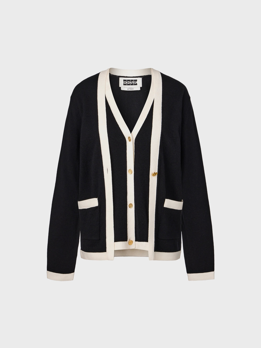 EENK Layered Knitwear Cardigan - Black
