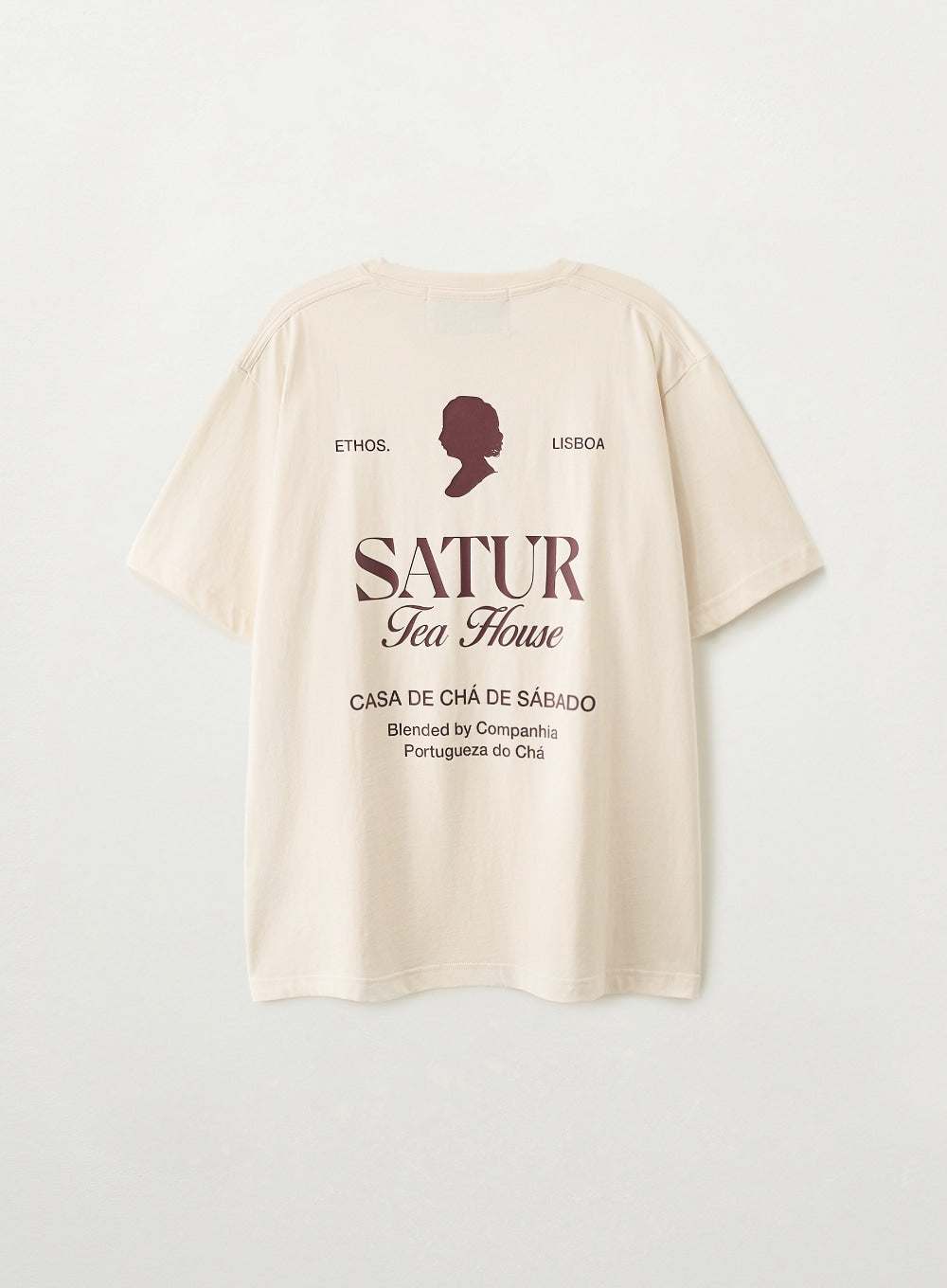 [SATUR] Satur X Tea House Summer Graphic T-Shirt - Cream