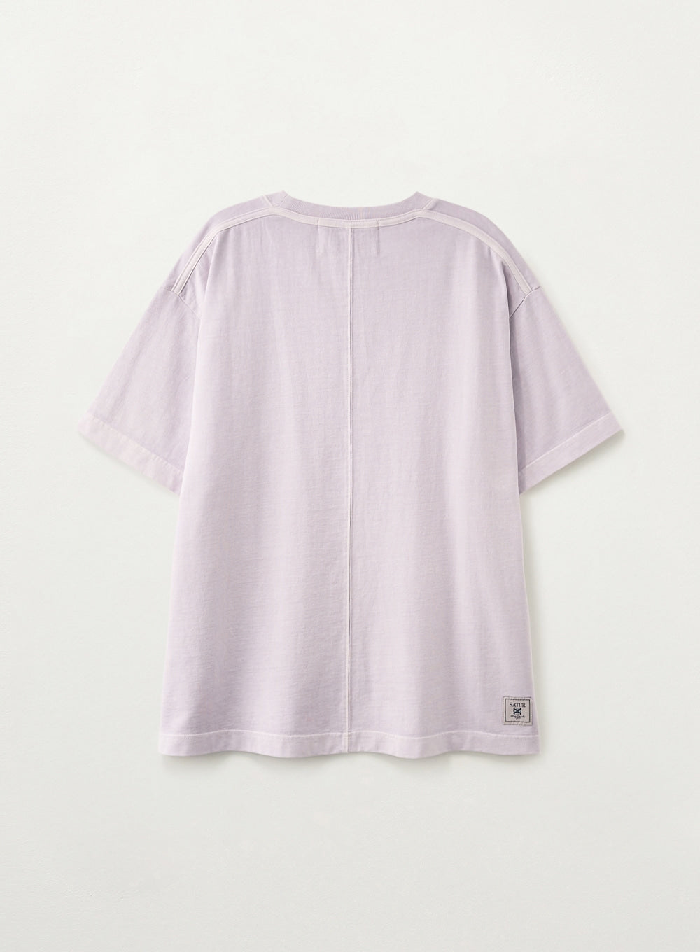 Satur Flowing Small Logo Dyed T-Shirt - Lavender
