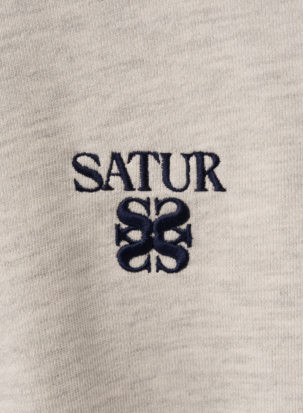 [satur] Loren Classic Logo Basic Sweatshirt - Melange Ivory