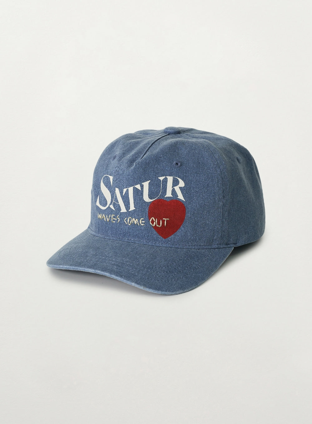 Satur 5 Panel Vintage Logo Cap - Blue