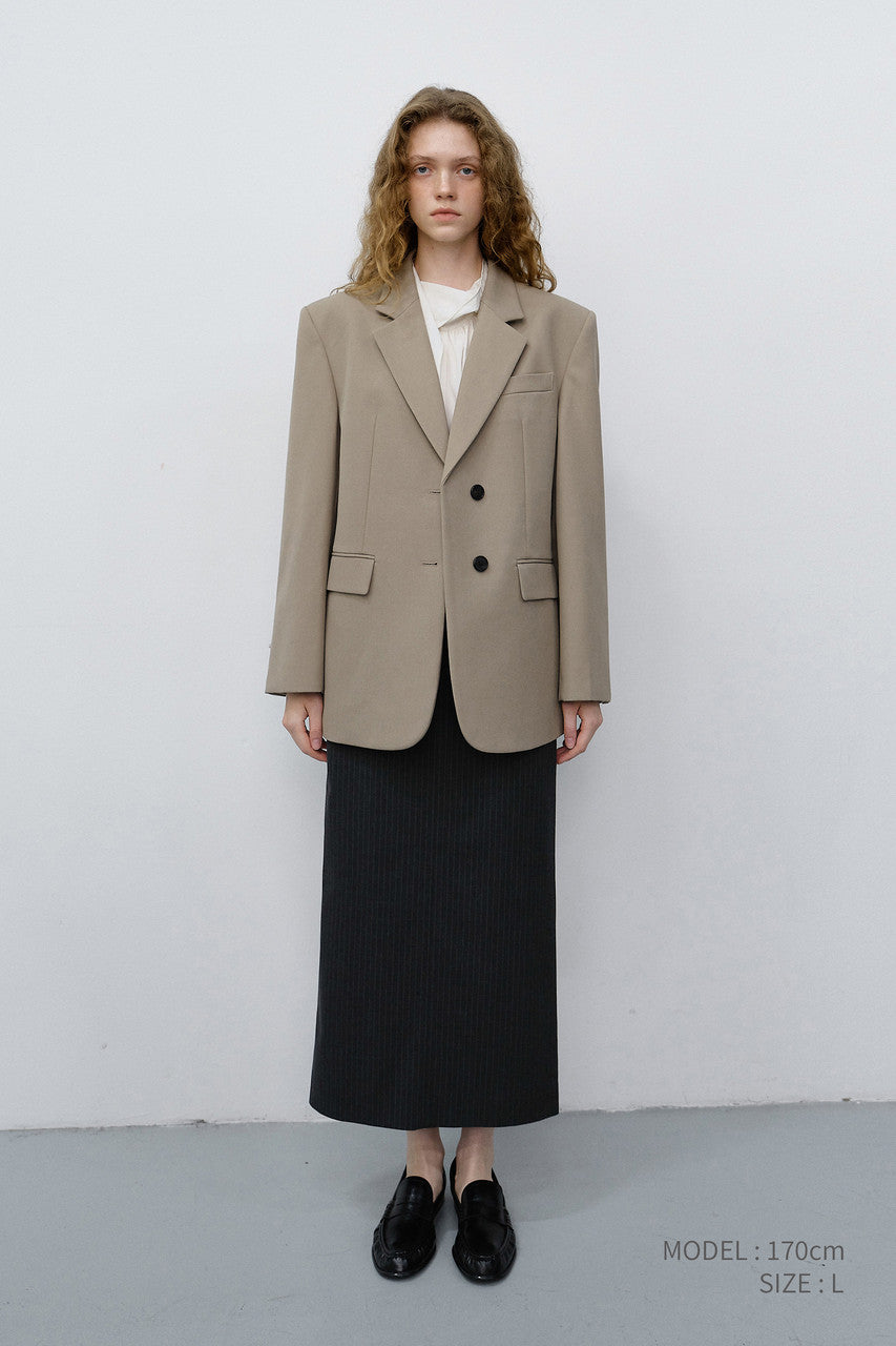 Dunst Essential 2 Button Wool Blazer Sand Beige