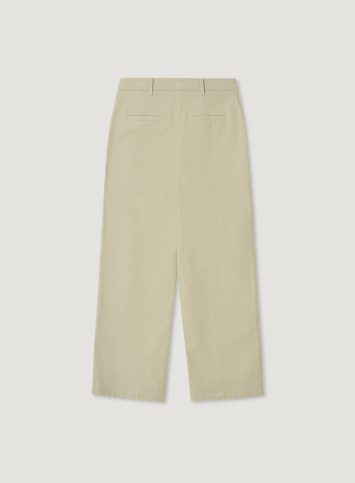 Mango Maniplease Rio Cotton Pants Beige