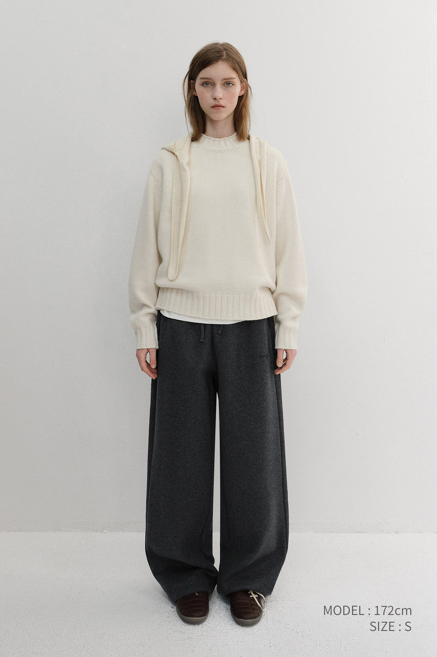 Dunst Unisex Jersey Wide Pants Charcoal Grey