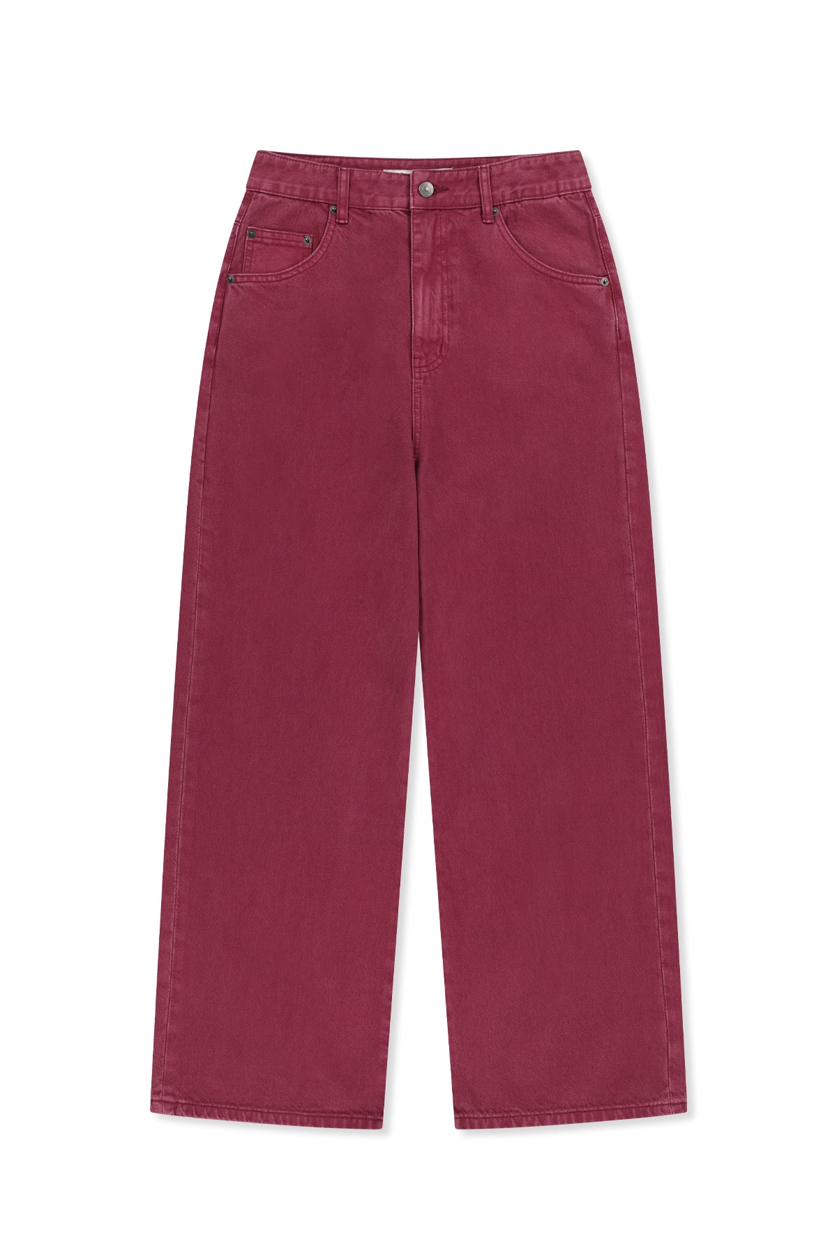 Matinkim Matin Waist Logo Wide Denim Pants IN Purple