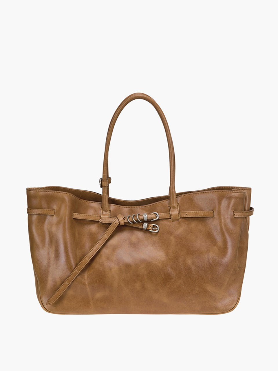 Margesherwood Grandma Used Bag Large saddle brown pull-up
