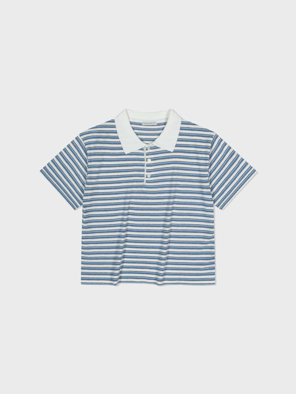 [Low Classic] Striped Polo Sweater_Ivory