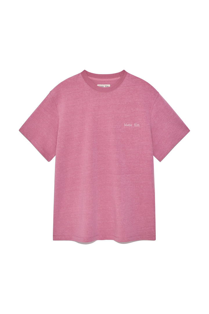 Matinkim Vintage Washed Logo Top For Women IN Pink