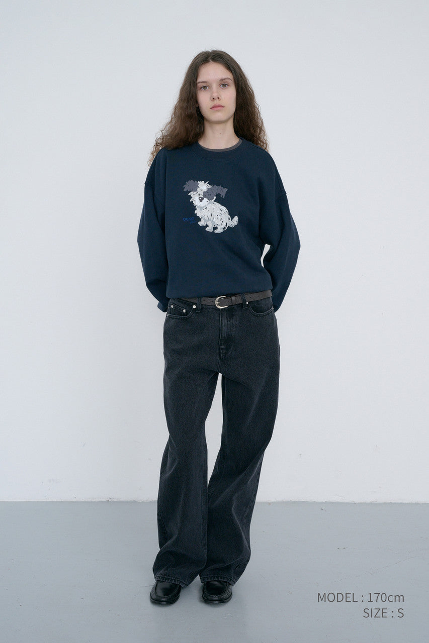 Dunst Unisex Puppy Sweatshirt French Navy