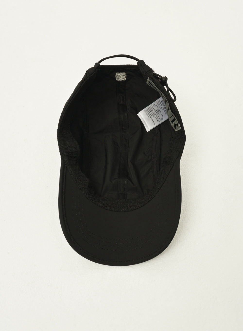 [satur] String 4 Panel Nylon Camp Cap - Black