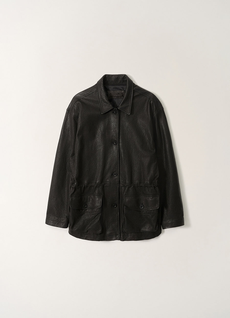 Nothing Written Arden leather jacket (Black, M)