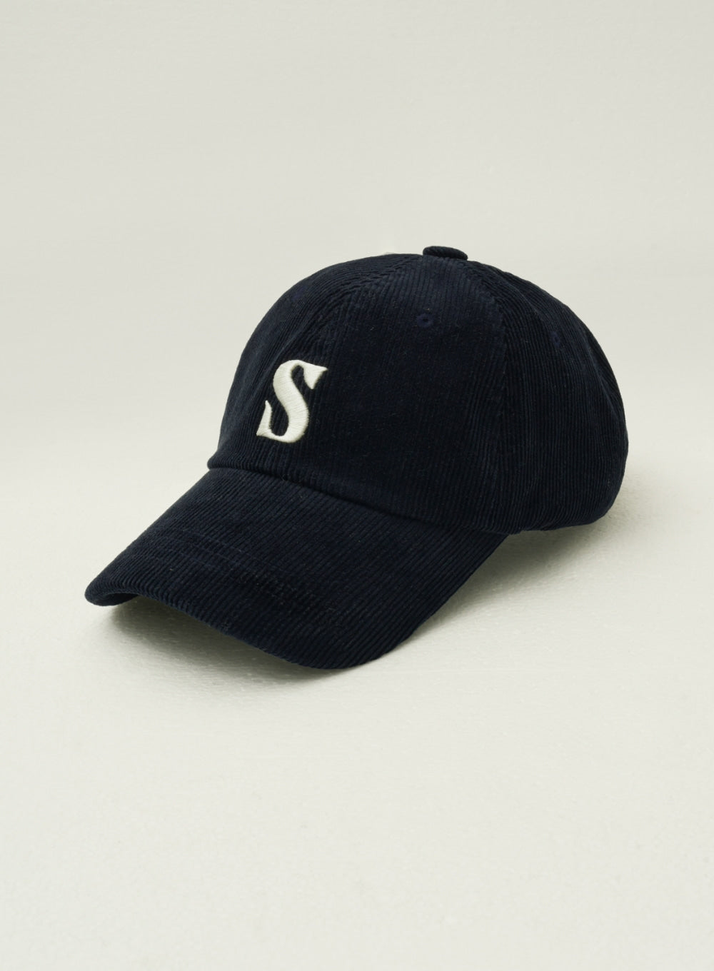 [satur] Small S logo Corduroy Ball Cap - Navy