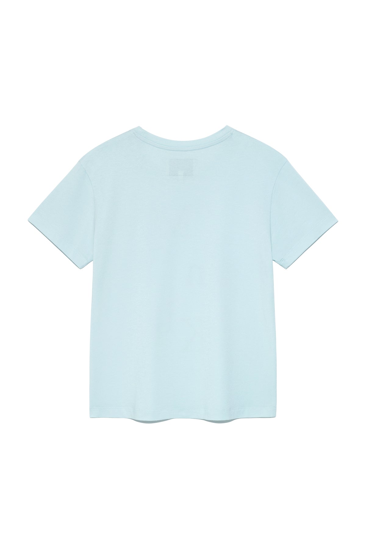 [matinkim] PATCHWORK GRAPHIC PRINTING LOGO TOP IN LIGHT BLUE