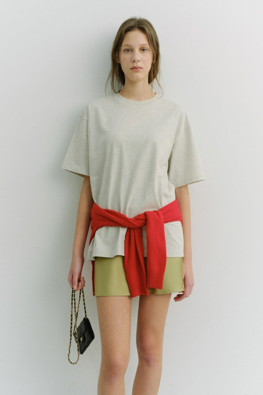 Dunst Unisex Loose T-Shirt Oatmeal Melange