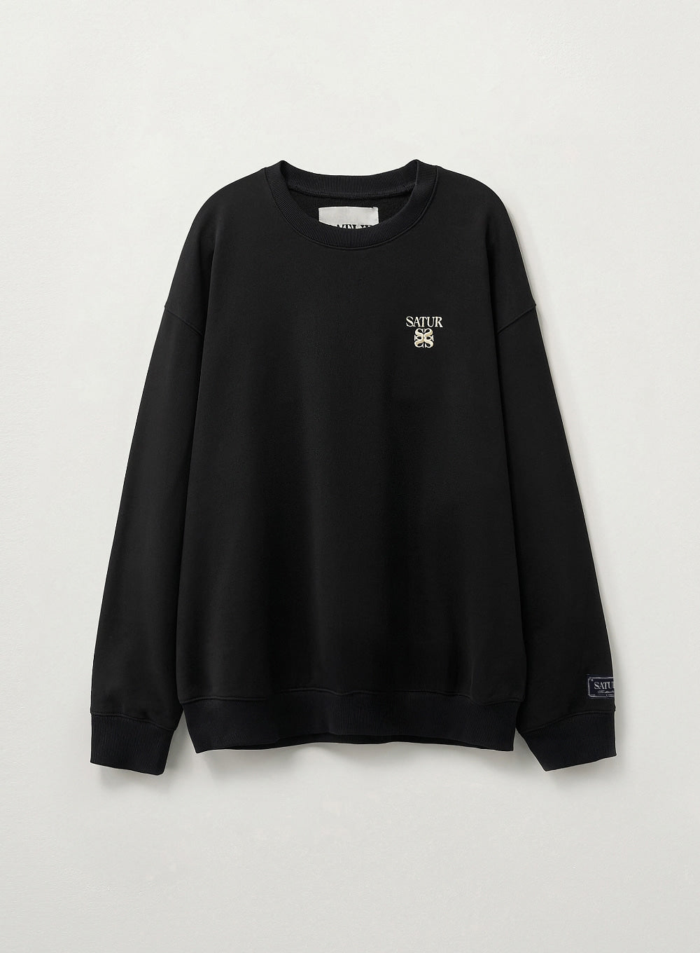 [satur] Loren Classic Logo Basic Sweatshirt - Classic Black