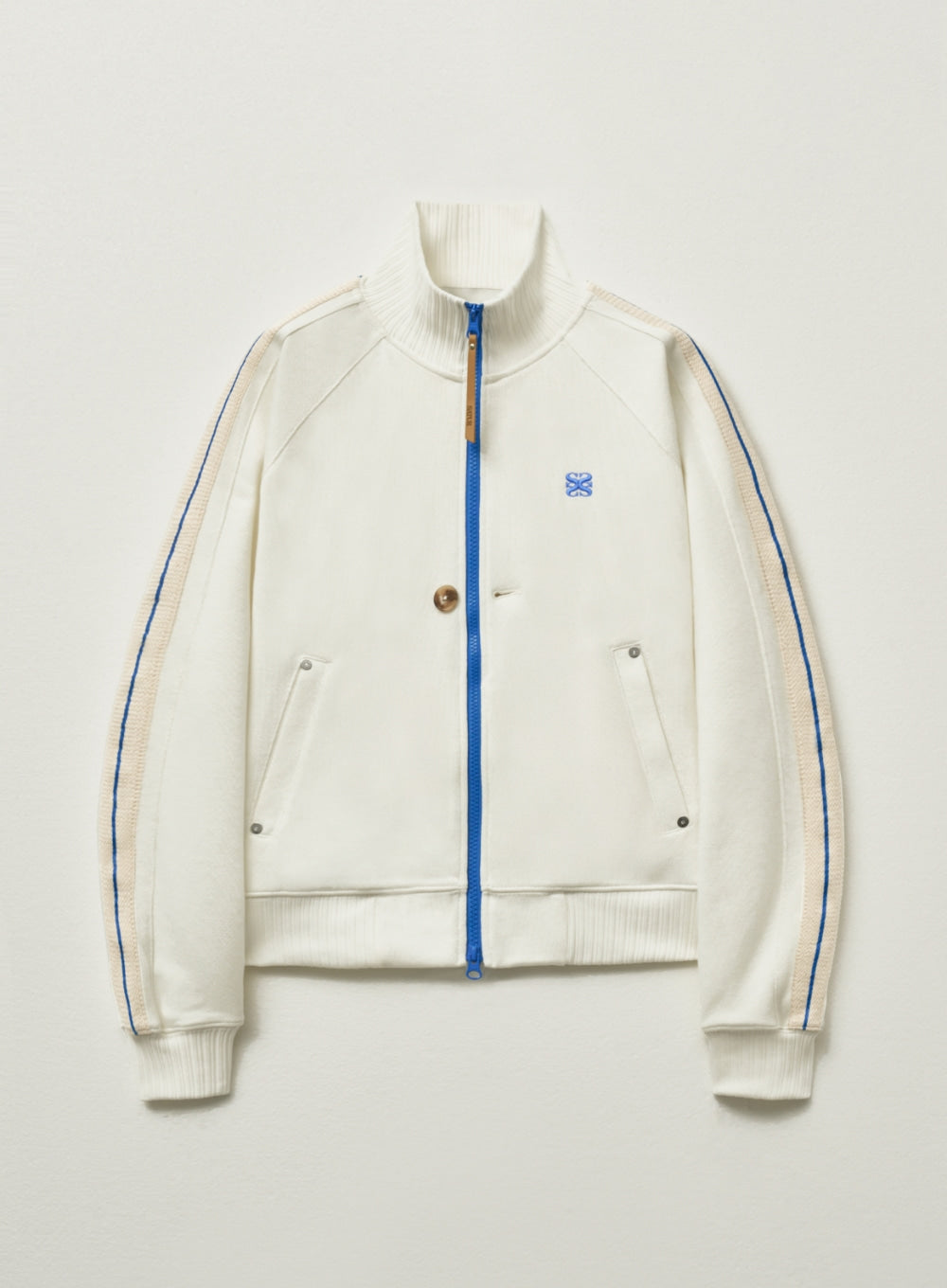 [satur] (W) Lawton All Day Track Zip-up Jacket - White
