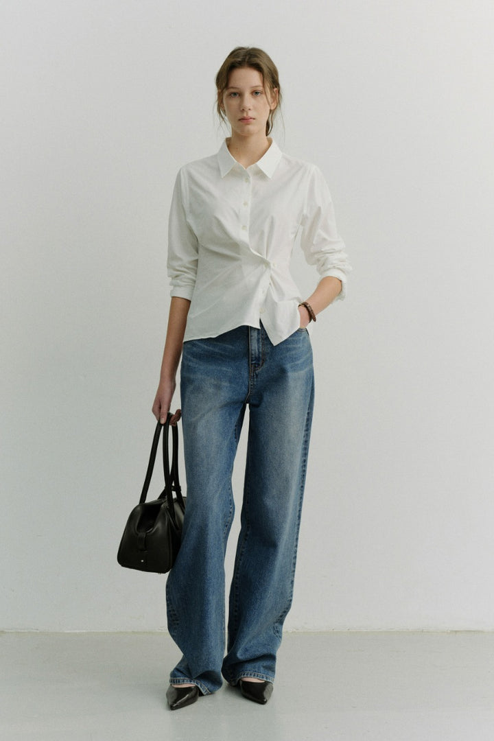 Dunst Relaxed Wide Jeans Classic Blue