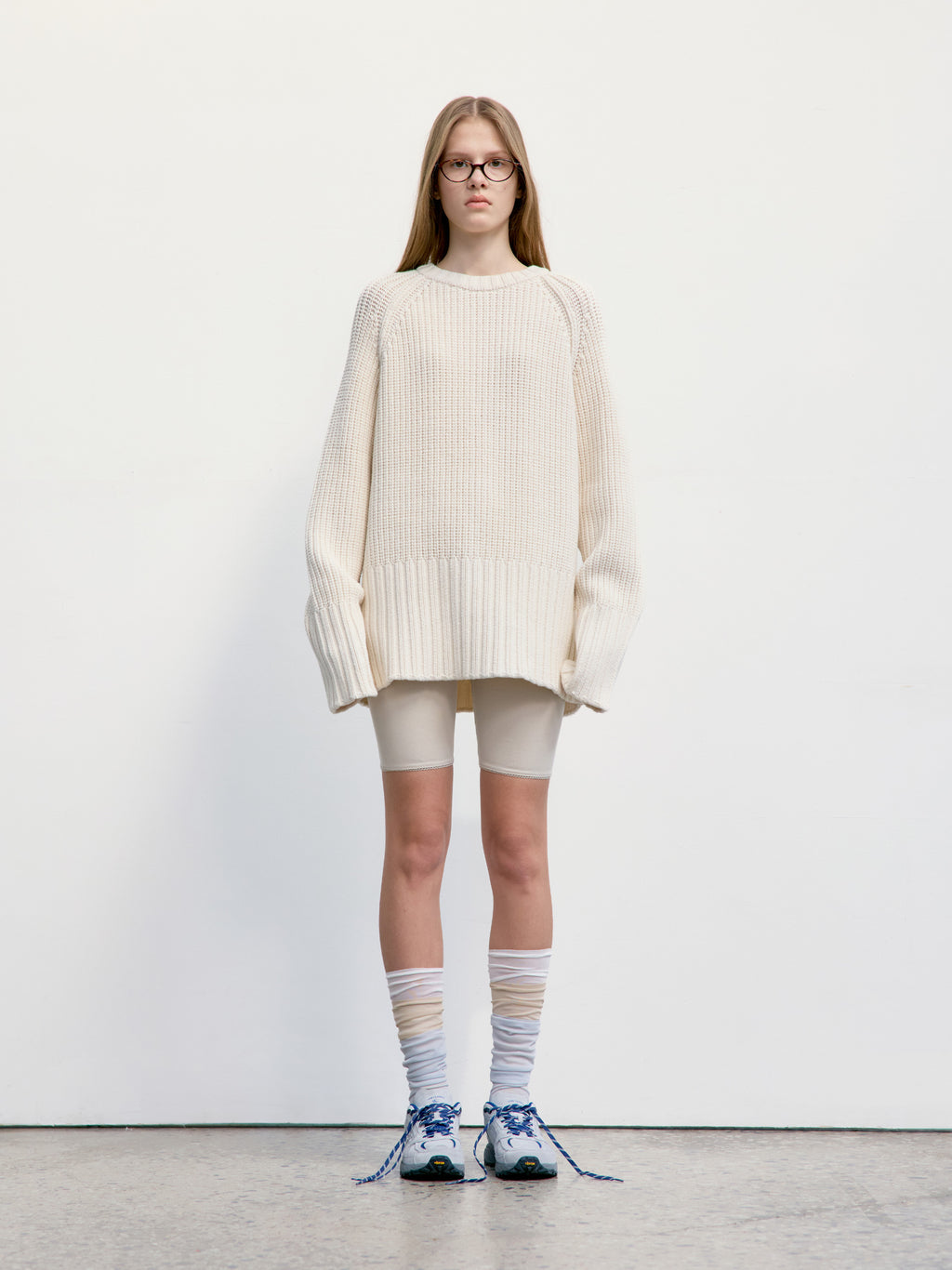 Low Classic Chunky Rib Knit Sweater Ivory
