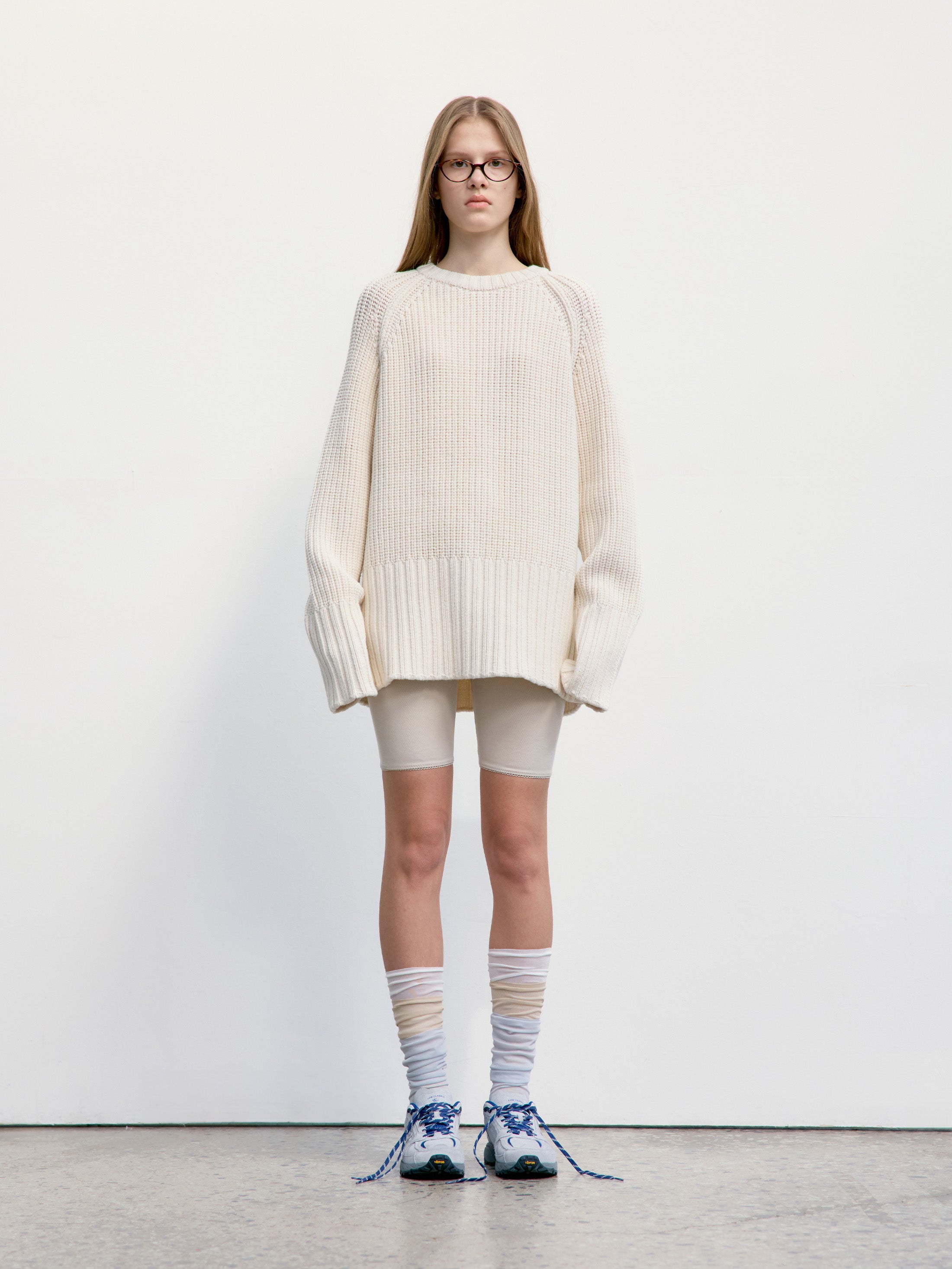 Low Classic Chunky Rib Knit Sweater Ivory