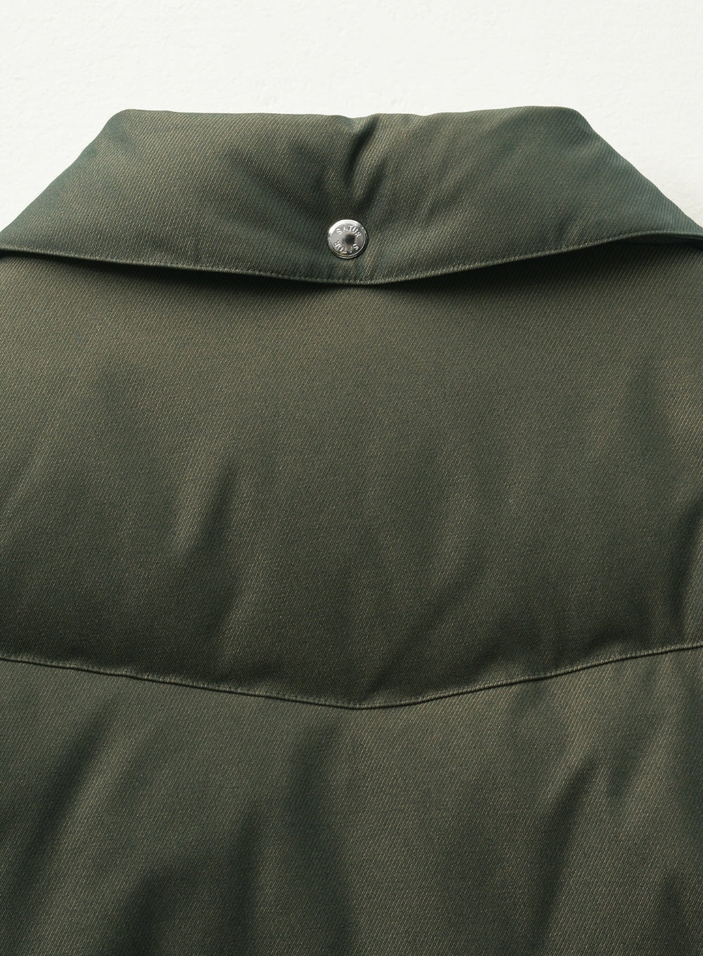 [satur] (W) Lecce Two Tone Duck Down Padding - Glitter Green Brown