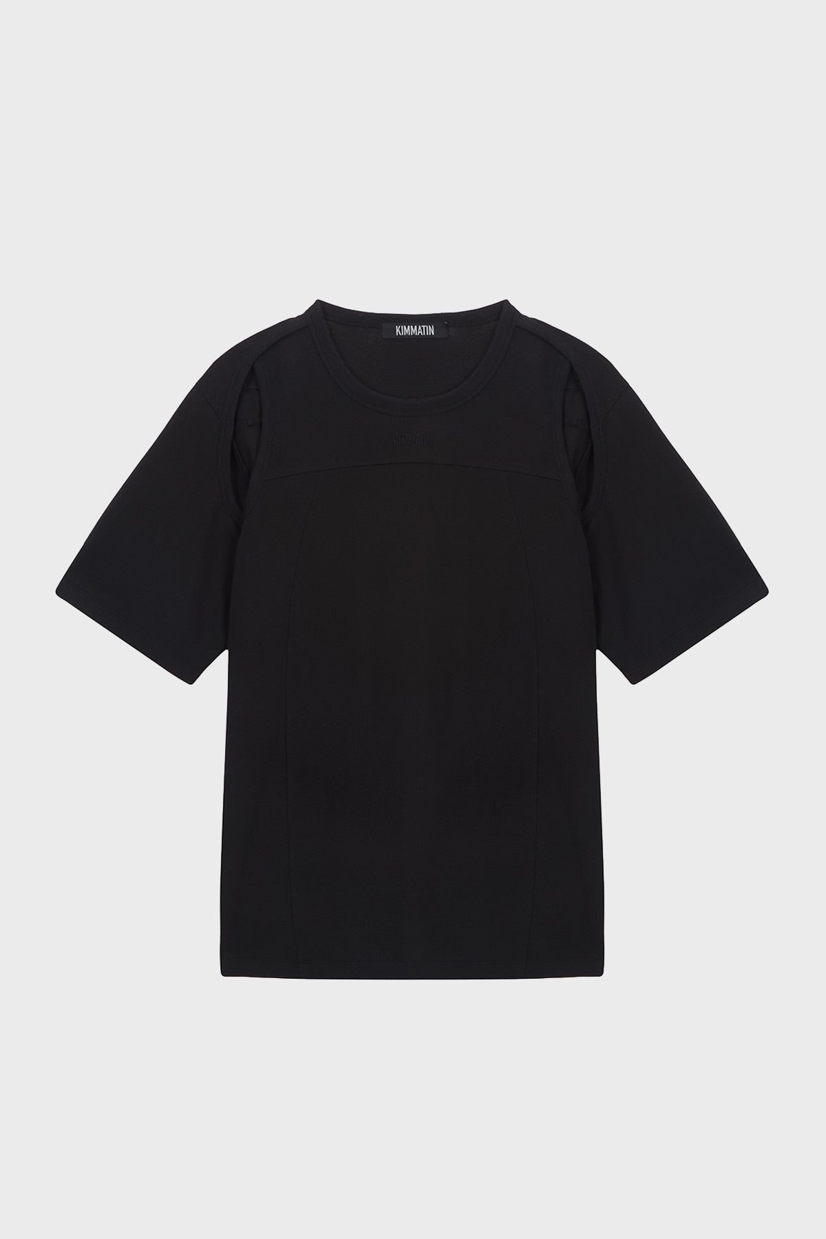 Matinkim Matin Kim Shoulder Hole Half Sleeve Top IN Black