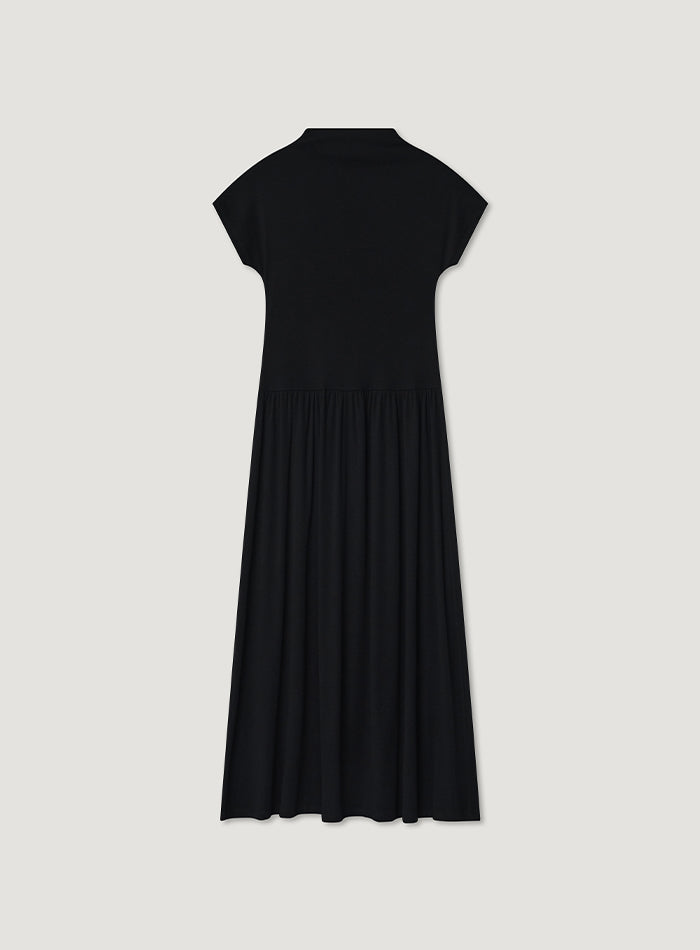 Mango Maniplease Melisa Shirring One Piece Black