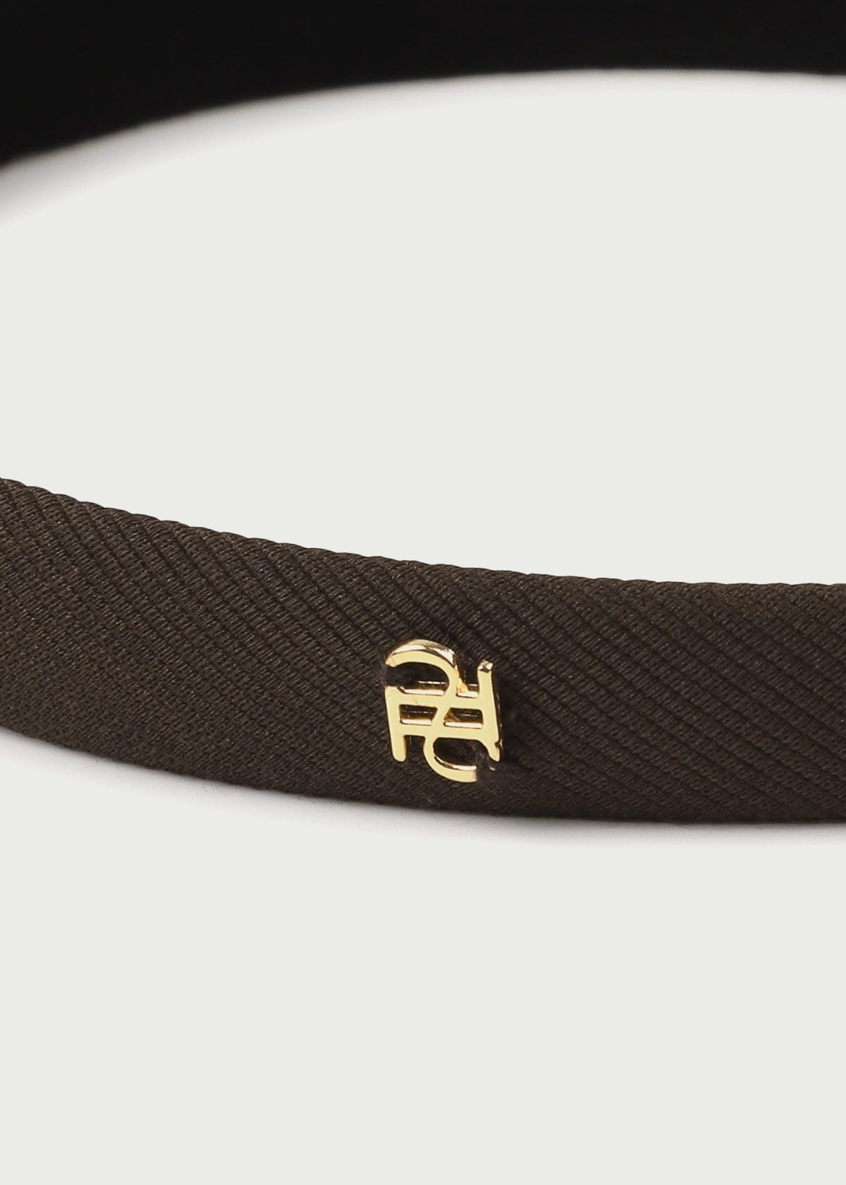 Depound dp logo rib hairband - brown
