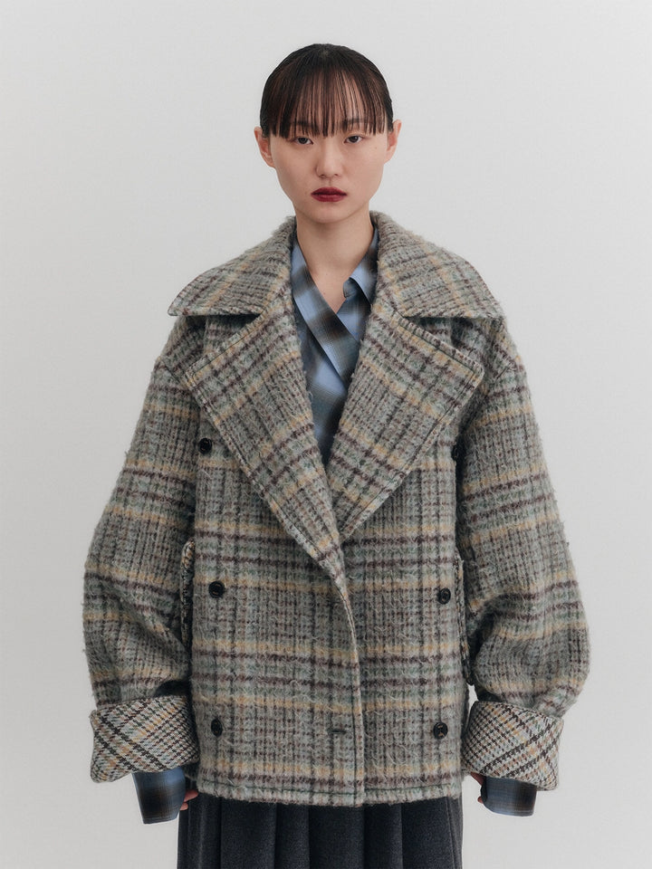 EENK Oversized Short Coat - Multi