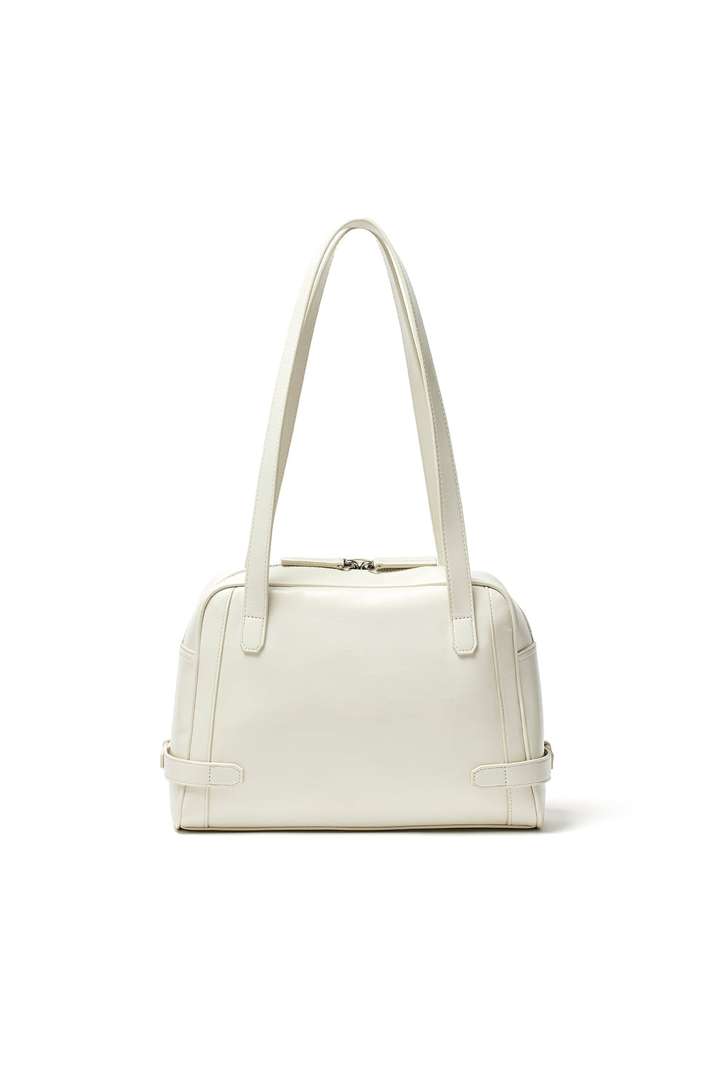 [matinkim] BIKER DETAIL SQUARE SHOULDER BAG IN IVORY