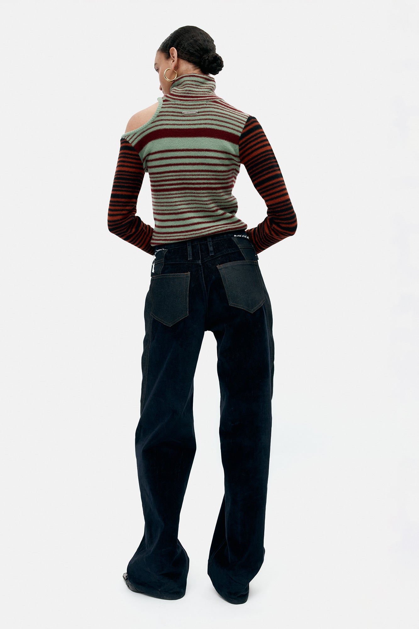 Andersson Bell Elodie Multi Stripe Cut-Out Top