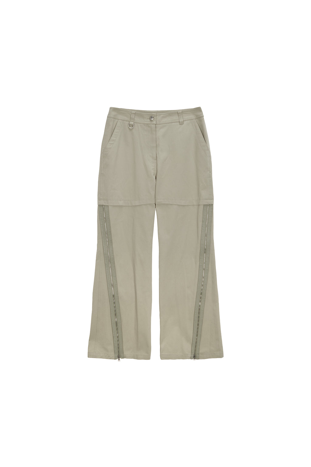 Matinkim Zipper Point Boots Cut Pants IN Beige