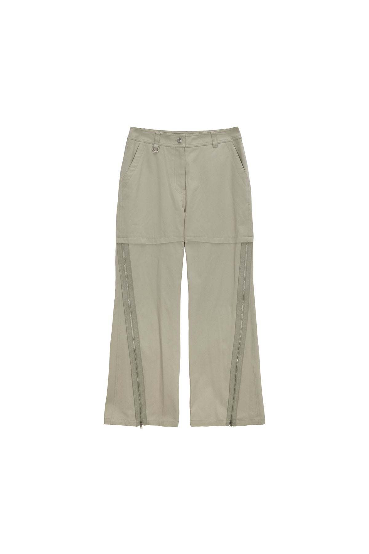 Matinkim Zipper Point Boots Cut Pants IN Beige
