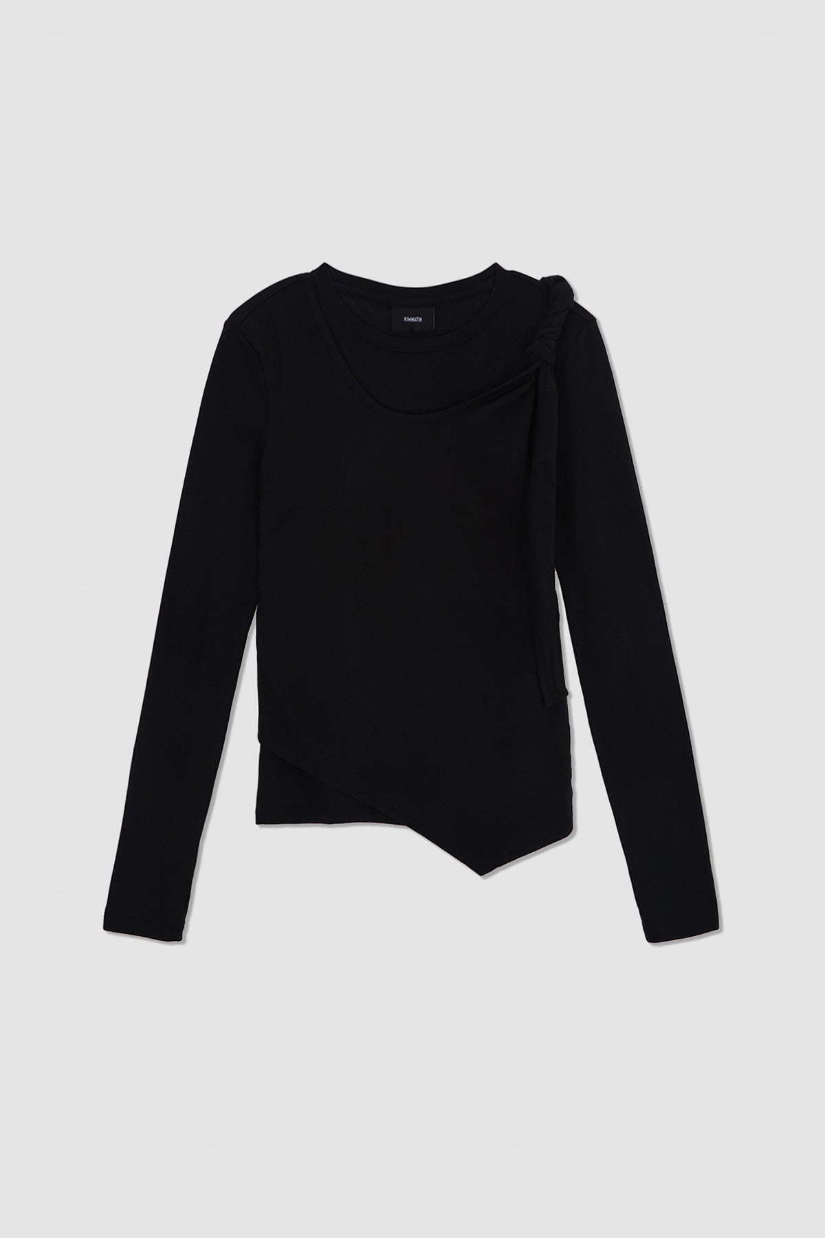 Matinkim Twist Strap Long Sleeve Top IN Black