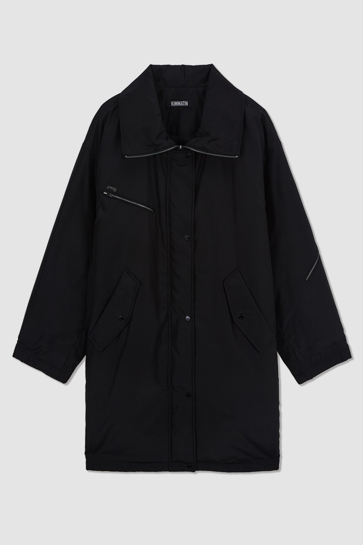 Matinkim Highneck Oversize Padded Jumper IN Black