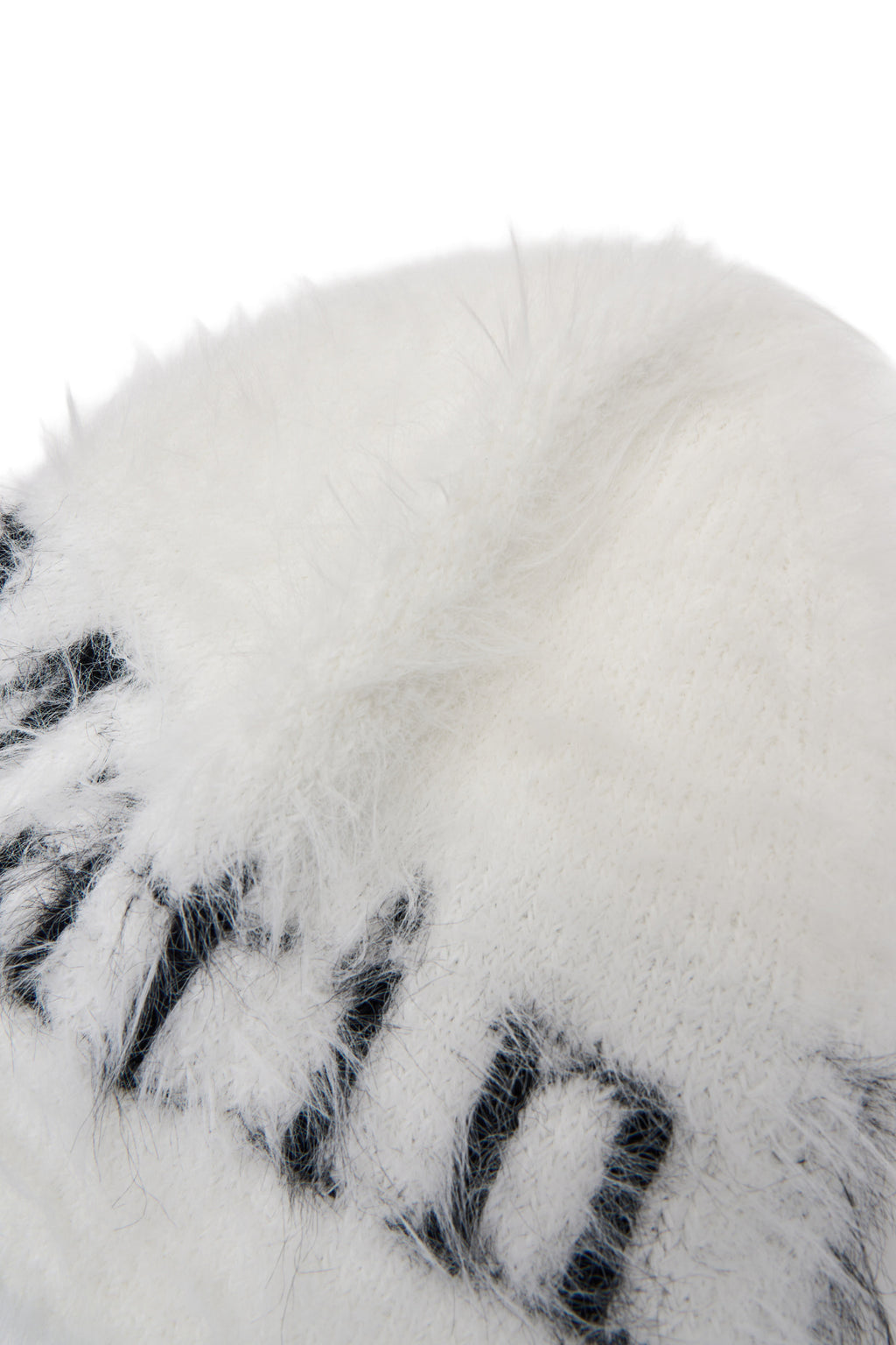 [matinkim] MATIN HAIRY KNIT BEANIE IN WHITE