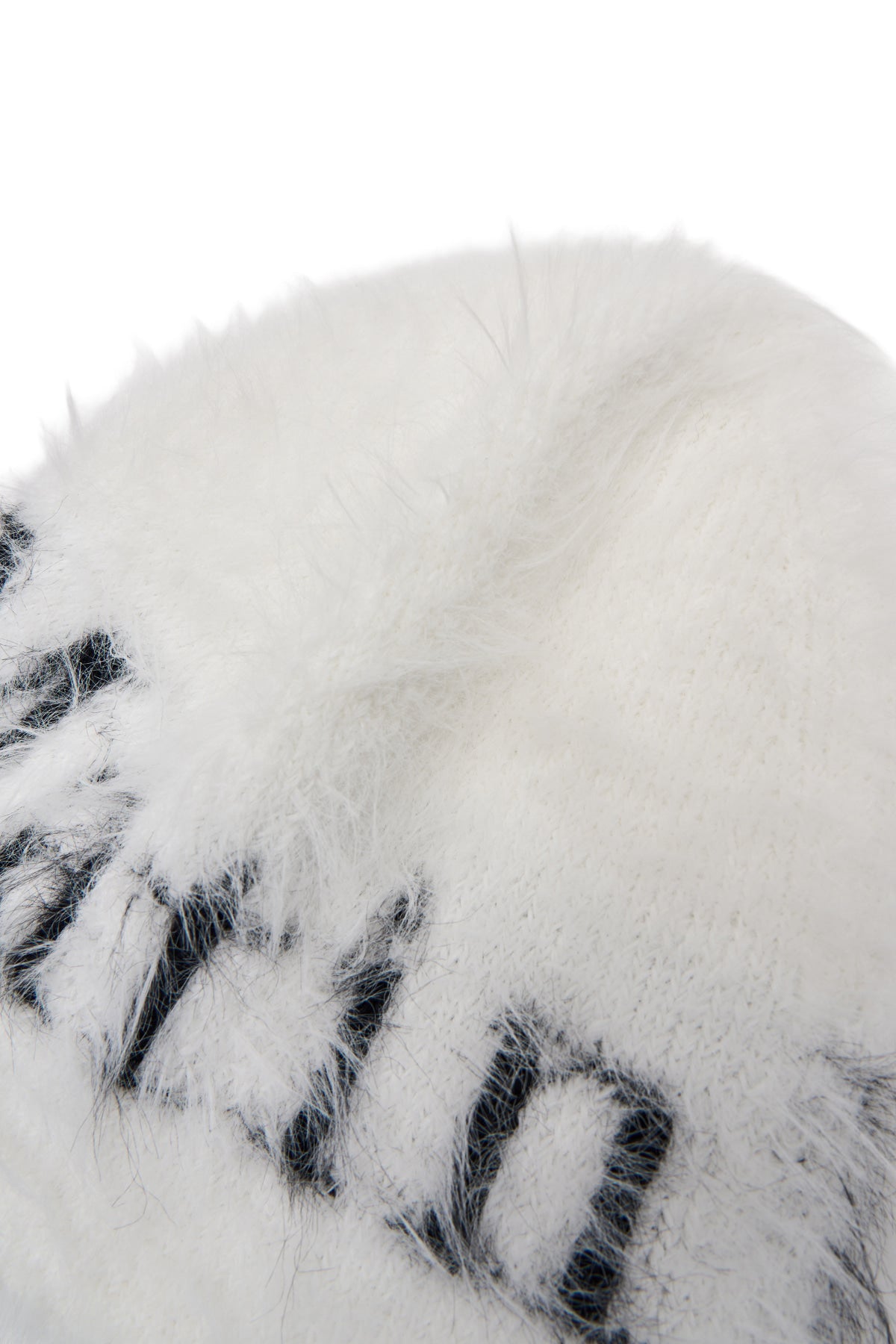 MATIN HAIRY KNIT BEANIE IN WHITE
