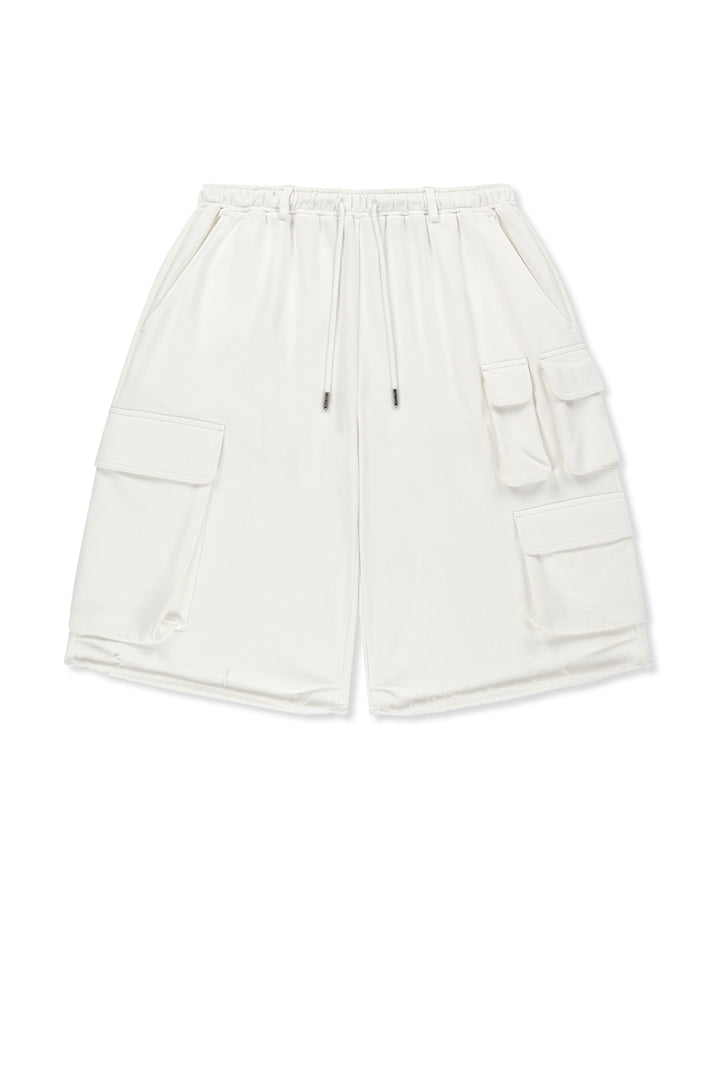 Matinkim Terry Utility Pocket Bermuda Pants IN White